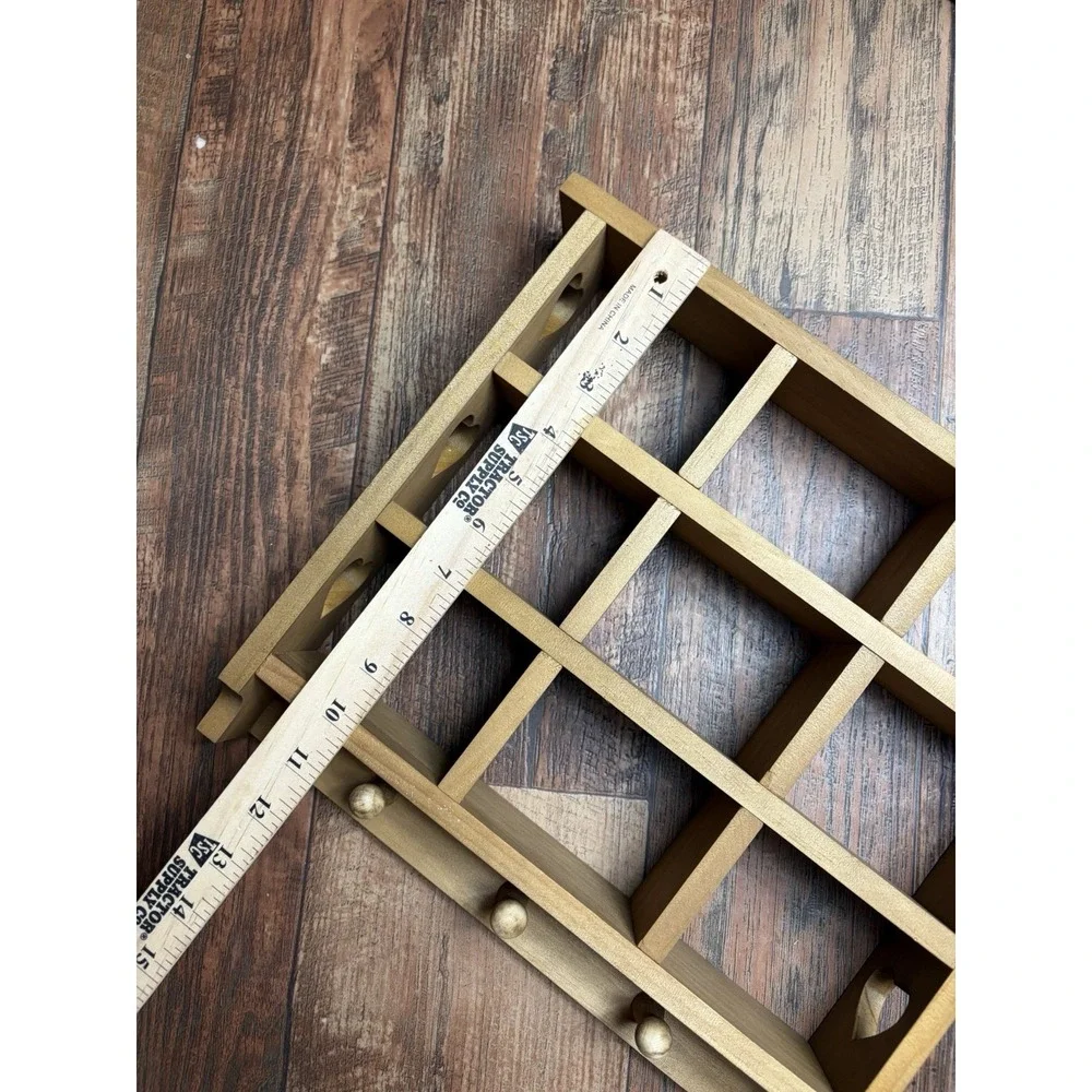 Wood Trinket Decor Display Shelf Heart Cutout Country Decor KnickKnacks Peg